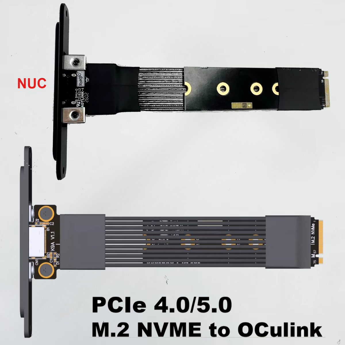 Pcie 5.0 Gpu Riser Cable - K49SQ-BK14 Kabel OCuLink do GPU, PCIe