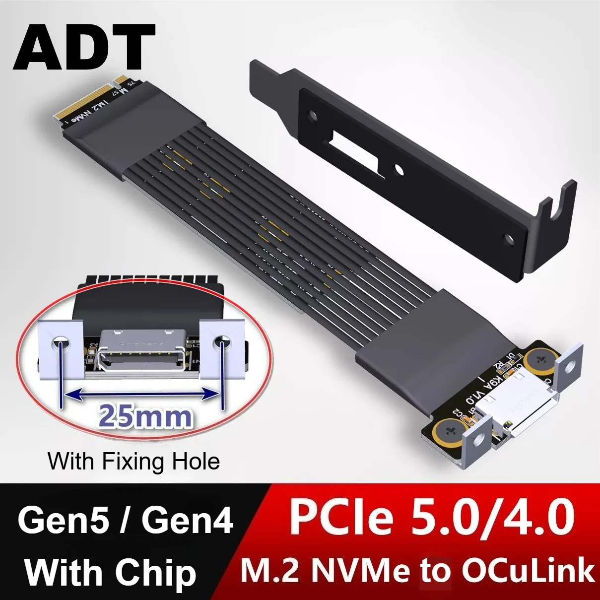 K49SQ-BK14 Kabel OCuLink do GP – Pcie 5.0 Gpu Riser Cable recenzja i cena